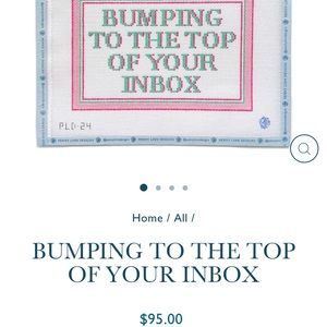 NEW Penny Linn Designs ‘Bumping to the Top of Your Inbox’ Needlepoint Canvas